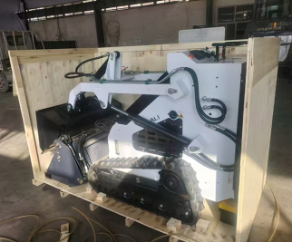 Skid Steer Loader 2025 Dikemas dan Dikirim ke Italia dalam Kontainer Kubus Tinggi 40 kaki