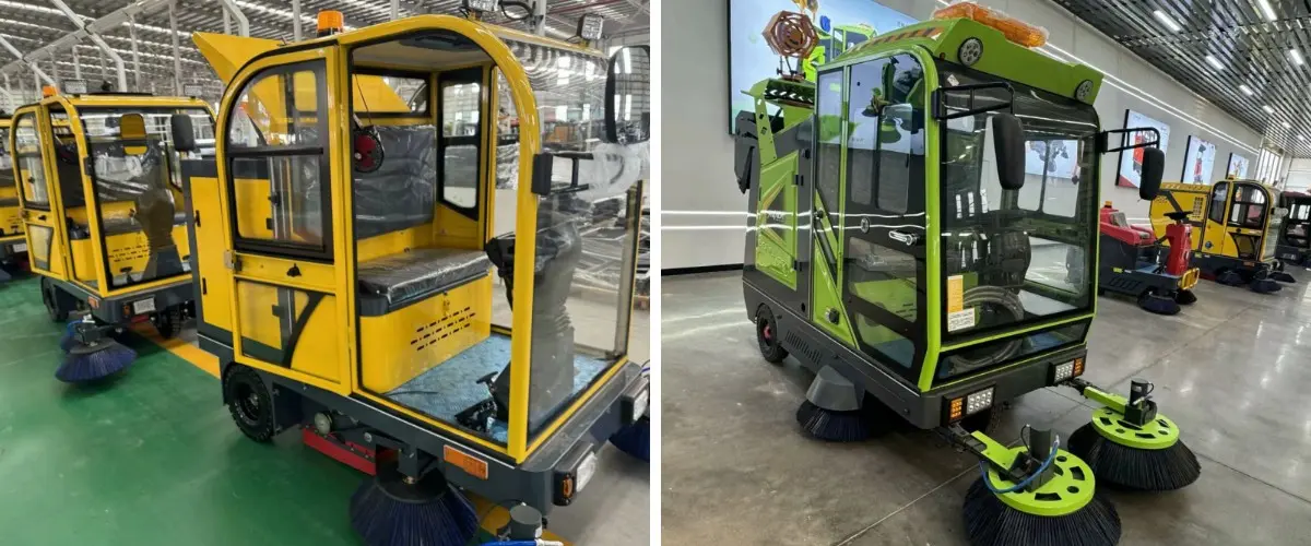 Klien Afrika Mengunjungi Lokasi untuk Demonstrasi Penggunaan Mesin Penyapu Jalanan